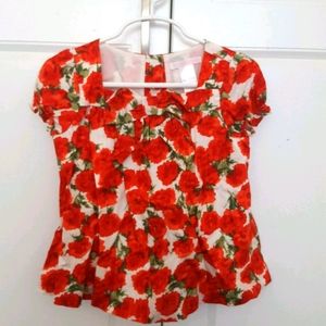 Janie and Jack Floral Blouse 3T